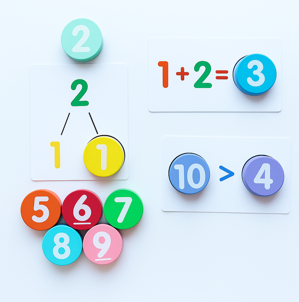Tarjetas Montessori de Operaciones Matemáticas